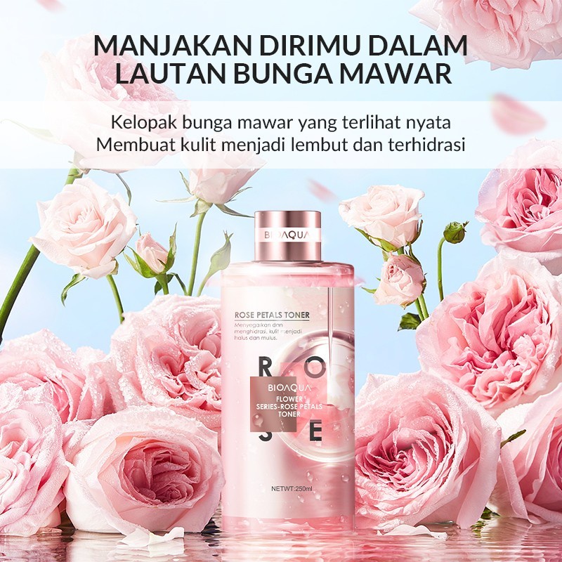 Bioaqua rose petals toner wajah kelopak mawar fresh hidrate perawatan