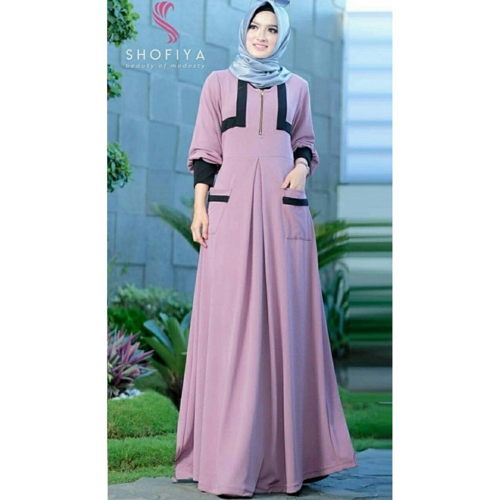 ORI EPROJECT GAMIS BERGO PESTA AIESHA SYARI 3 WARNA BAJU HIJABERS MUSLIM MURAH BAJU LEBARAN I.170807