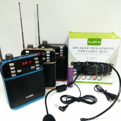 JUAL Speaker Pinggang MP3 + Radio + Mic Fleco F552