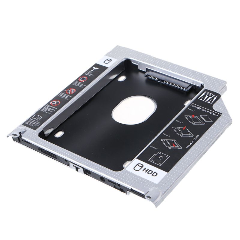 Btsg Aluminium Universal HDD Caddy 9.5mm Hard Disk Drive Box Enclosure DVD Adapter Kandang SSD Untuk A1278 A1286 A1297