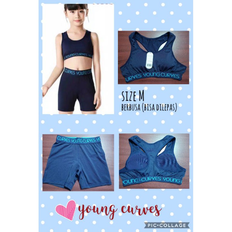 sport bra set anak or remaja (bra+celana)