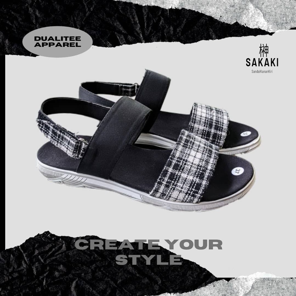 SAKAKI Sandal Tali Wanita Terbaru Sandal korea Style Sendal Perempuan