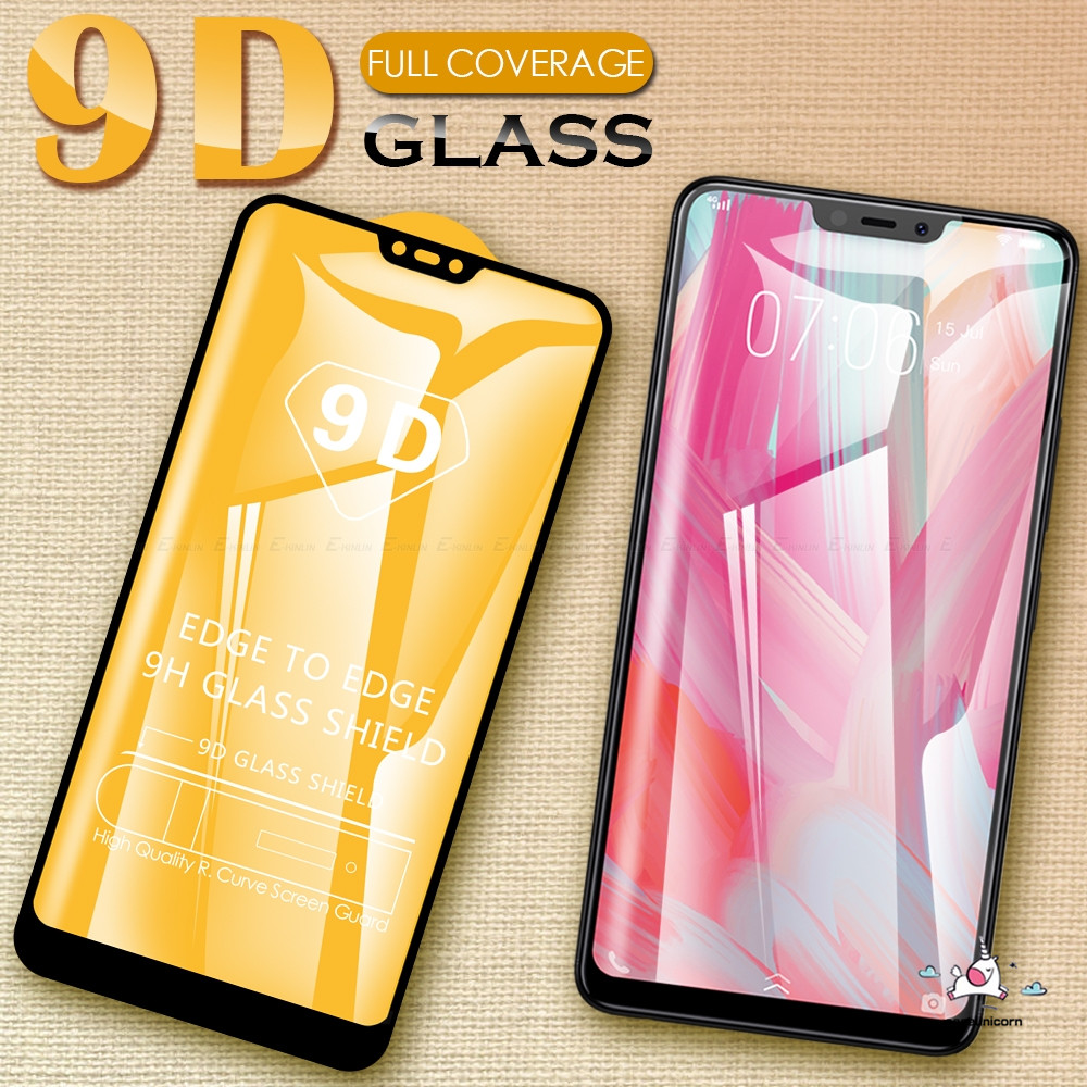 9d Full Cover Tempered Glass Pelindung Layar Vivo Y20 Y16 Y11 Y02 Y02s Y22 Y35 Y76 Y30 Y12 Y12i Y21 Y21s Y33s Y50 Y20i Y51 Y31 V25 V25E Y17 Y15 Y91 Y95 V21 V21E V23 Y72 Y52 Y75