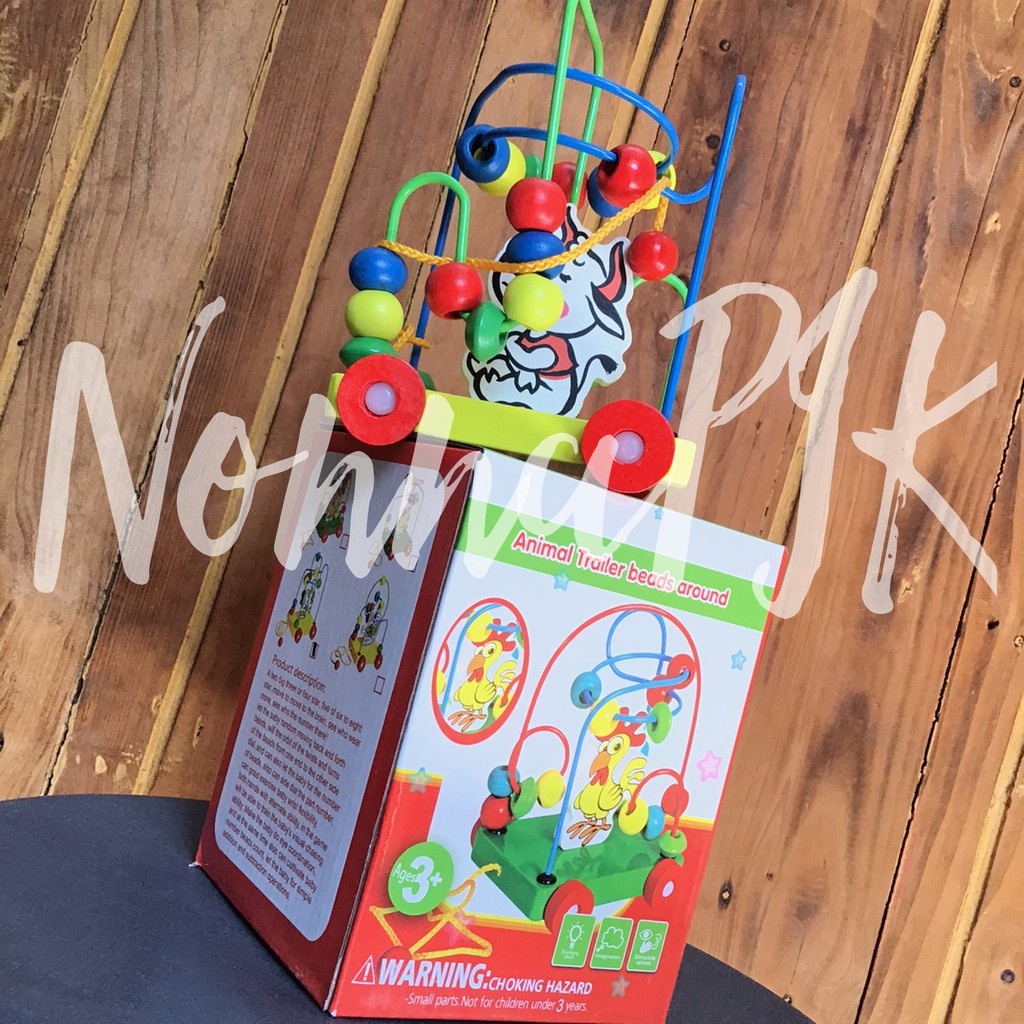 Mainan Edukasi Anak Animal Trailer Beads Around Alur Mainan Edukasi Anak Animal Trailer Beads Around Alur