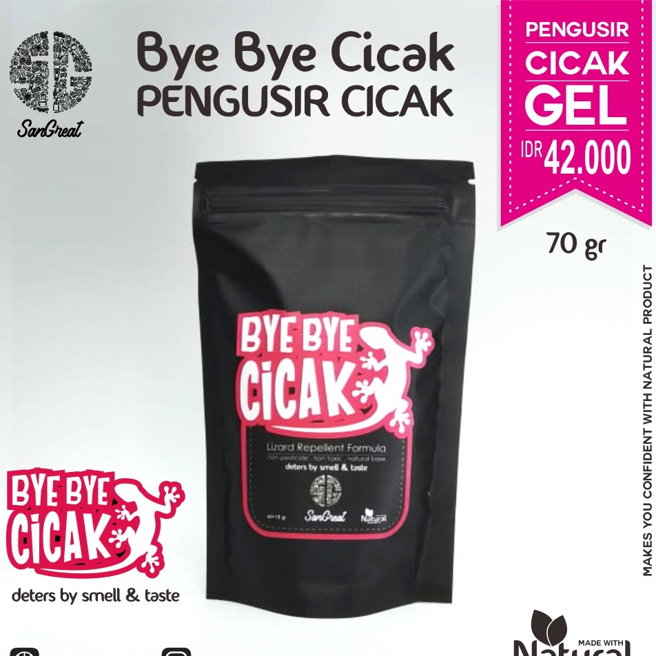 Kapur barus anti cicak organik alat Pengusir cicak alami herbal terbaik gel 70 gr Lizard repellent Bye Bye Cicak anti cicak aman agar cicak pergi