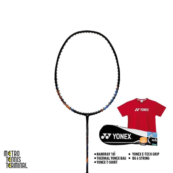 promo Yonex Nanoray 18i Bundle (Paket Raket Badminton)