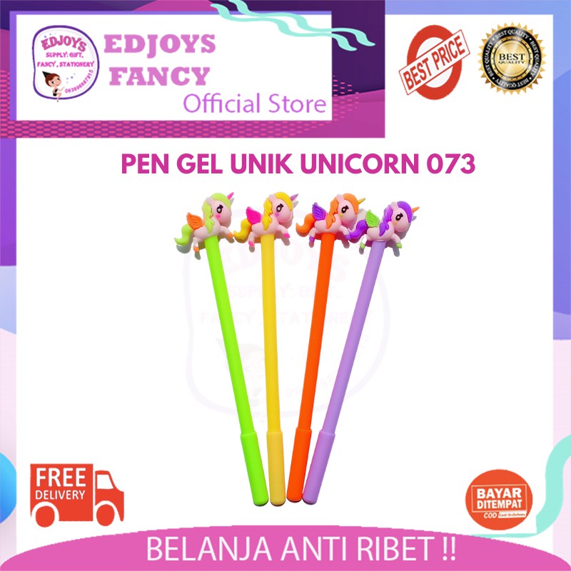 

Pulpen gel Pen gel Pena gel cute baby unicorn kuda pony terbang 073 isi 12pcs
