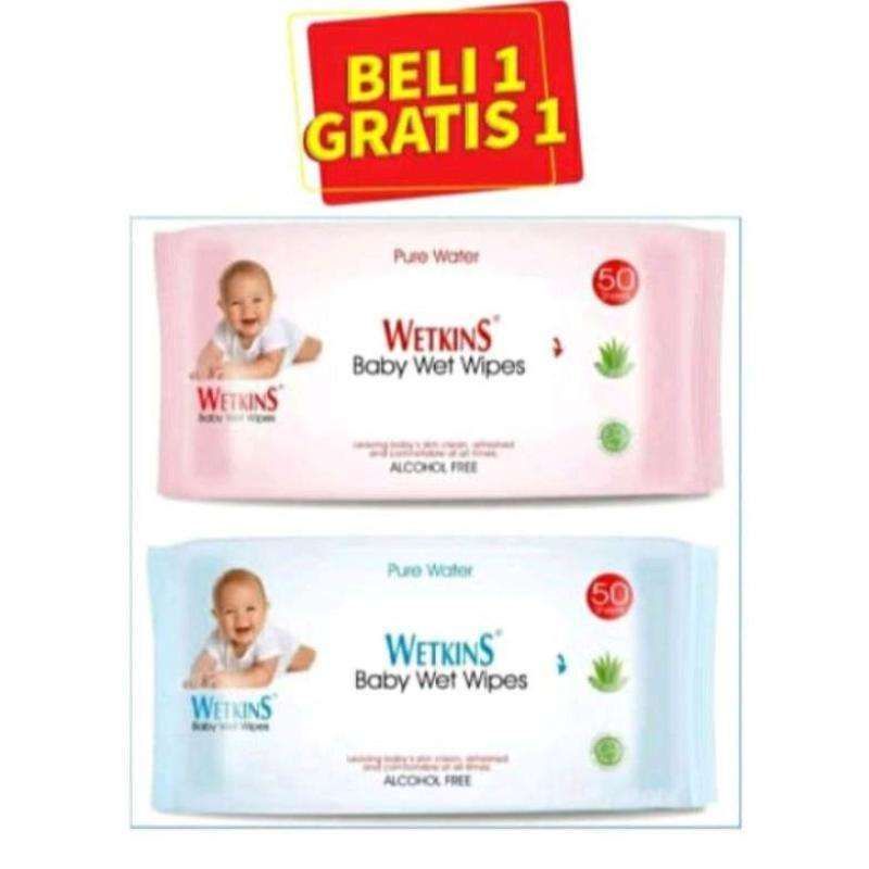 Promo Buy 1 Get 1 WETKINS Tissue Basah Bayi