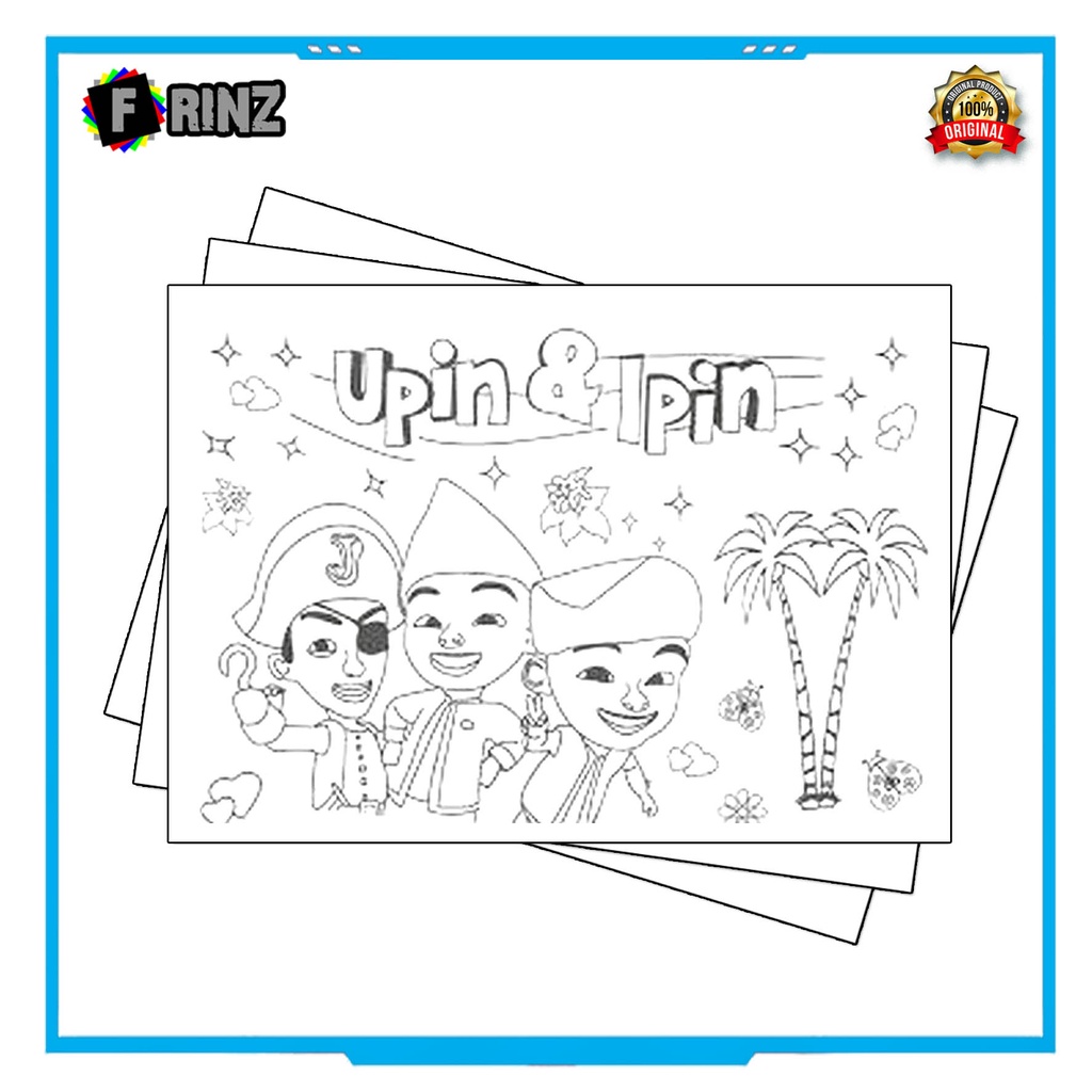 Gambar Sketsa Mewarnai ~ 07 . Upin Ipin Part 1 / Seketsa Lukis / Drawing Sketch / Menggambar-11