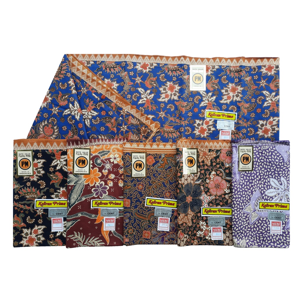 Kain Panjang Batik PM Pulau Mas Cap Cent Original Samping Kebat Sewek Tapih Kain Jarik Batik Katun Halus