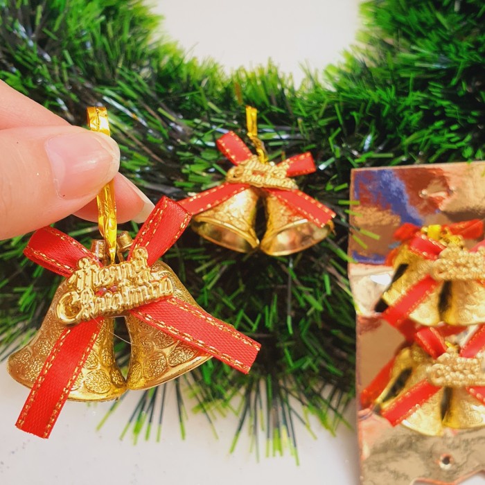 

Dekorasi Lonceng Natal Twin isi 6 Hiasan Parcel Kado Natal Murah Bell - AB 7133 TWIN