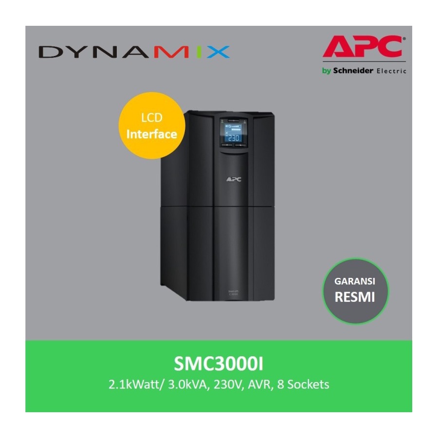 UPS APC SMC3000I 3000VA 2100 Watt dengan LCD Display GARANSI RESMI | Baterai backup