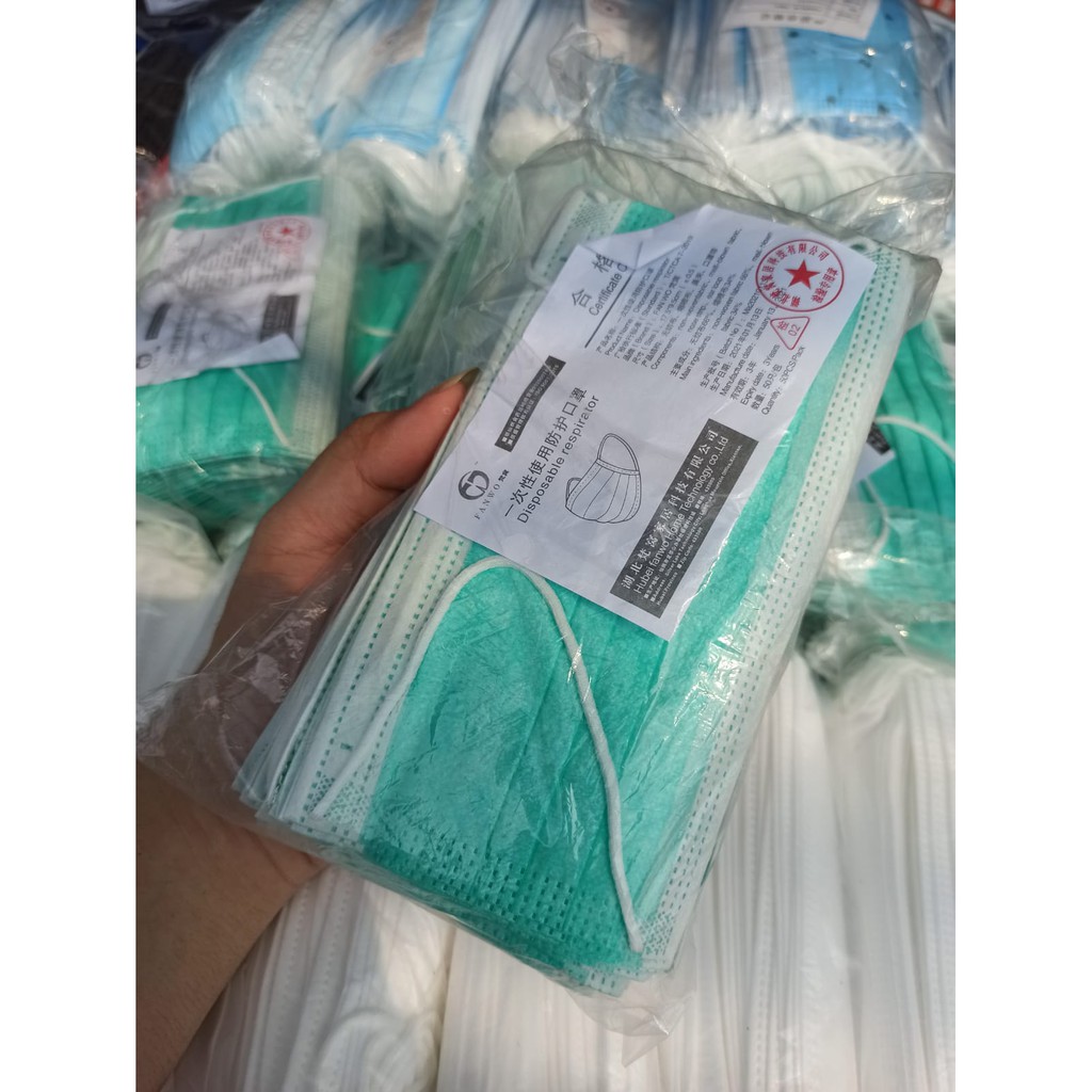 MASKER EARLOOP 3PLY WARNA (NONBOX)