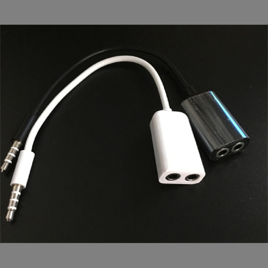 [birth] 3.5mm Jack Audio Headset Earphone Mic Y Splitter Cable Adapter For Tabs Laptop C [ID]