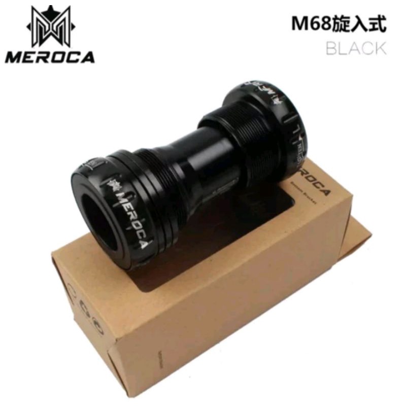 Meroca BB HT 2 HT2 Crank Arm Sepeda Bottom Bracket Hollowtech 2 Hitam