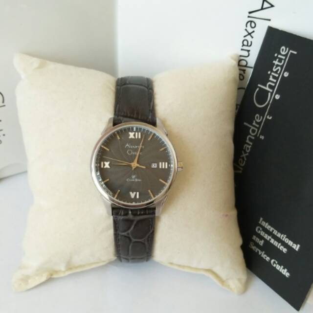 Jam tangan wanita _ alexandre christie 8457 silver grey original