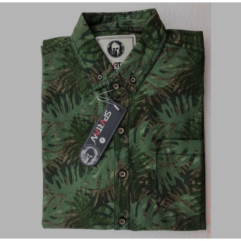 Kemeja Pria Pendek Pantai Printing Dengan Berbagai Motiv || SPVRTAN