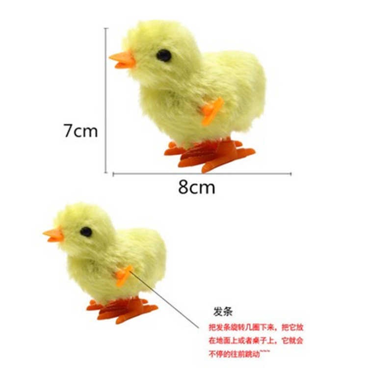 Tik Tok Mainan Anak Ayam Kuning Mini Bahan Plush Model Putar / Clockwork