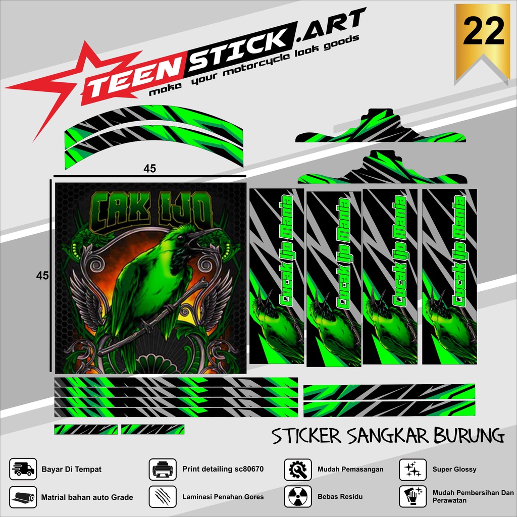 Stiker Decal SANGKAR KOTAK KICAU MANIA Sangkar EBOD JAYA Sangkar ORIQ JAYA Sangkar Kicau MANIA KACER