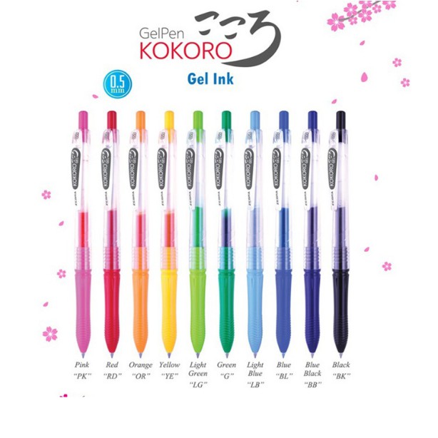 

Pen Kokoro Zebra Warna - Isi 12