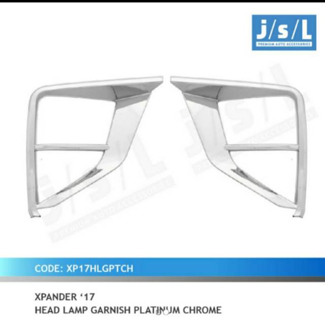 Garnish lampu depan Xpander/ head lamp garnish platinum Hitam &amp; Chrome jsl