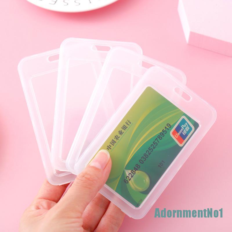 (AdornmentNo1) 1pc Holder Kartu Nama Bahan Plastik Transparan