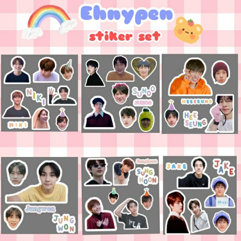 

Enhypen Stiker Set/ Stiker Aestetik Kpop Enhypen/ Stiker Deco Case Kpop