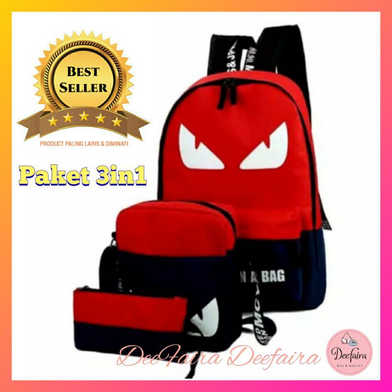 Tas Sekolah Anak Laki-Laki Set3in1 Tas Backpack Anak