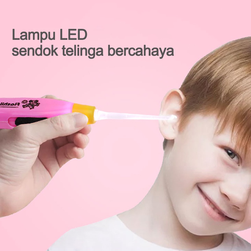 HIPPO LAND Kuping Earpick FlashLight / Pembersih Telinga / Ear pick Lampu LED Flash Light 13