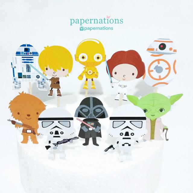 Cupcake Topper  Star Wars / Cake Topper Star Wars / Topper Star Wars / Topper Kue Star Wars