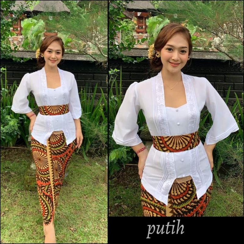 Kebaya Wiron Mix Semifrance Kancing Bungkus