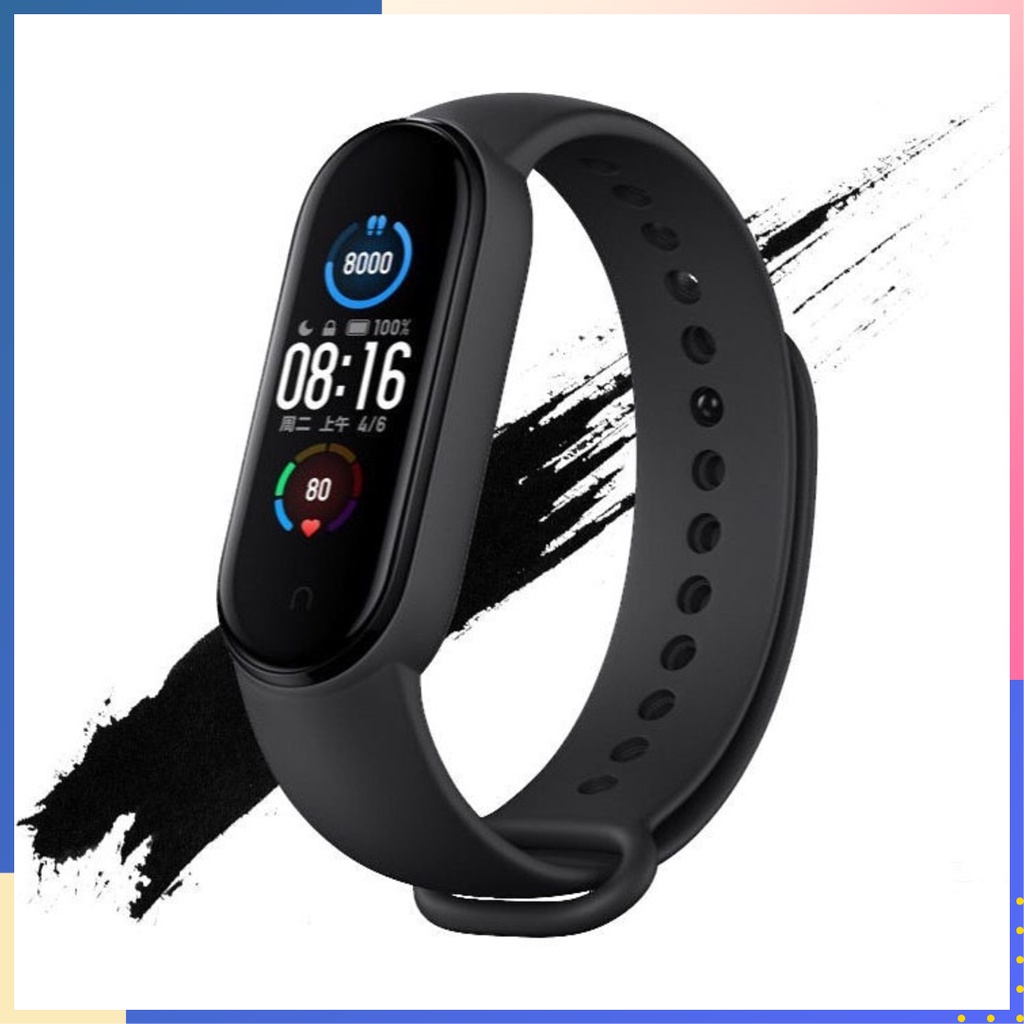 Tali Strap Gelang Silikon Untuk Xiaomi Band 3 4 5 6 Motif Polos