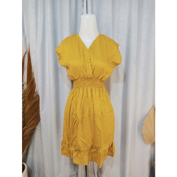 DASTER MINI MOZA RAMPEL BUSUI FRIENDLY MOTIF-Mustard