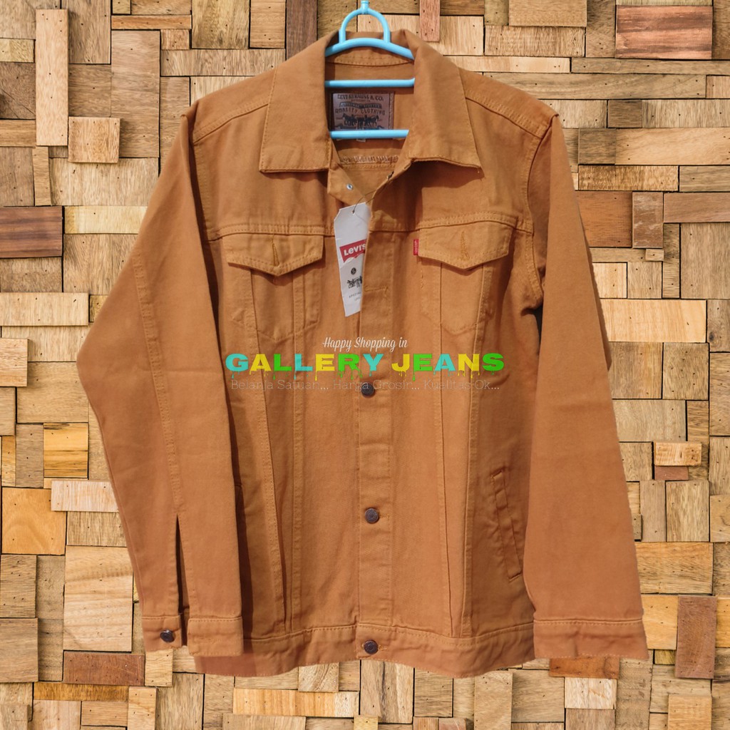 RHS109 - Jaket Jeans Denim Levis Pria // Oversize Wanita - Mustard