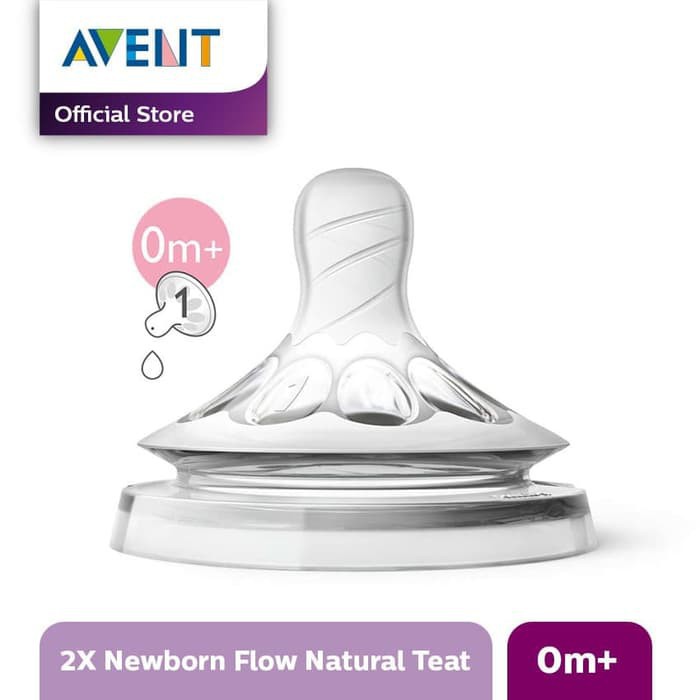 Philips Avent Natural Nipple 2pcs Fast Flow 0M+