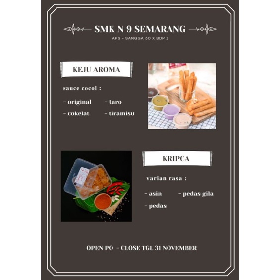 

KEJU AROMA DAN KRIPIK KACA