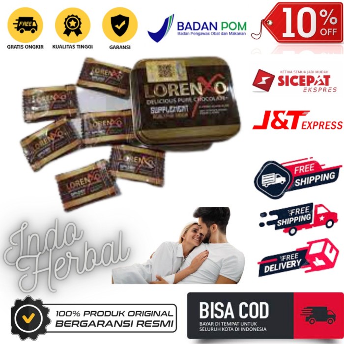 LORENXO 100% Asli original permen stamina pria kuat tahan lama