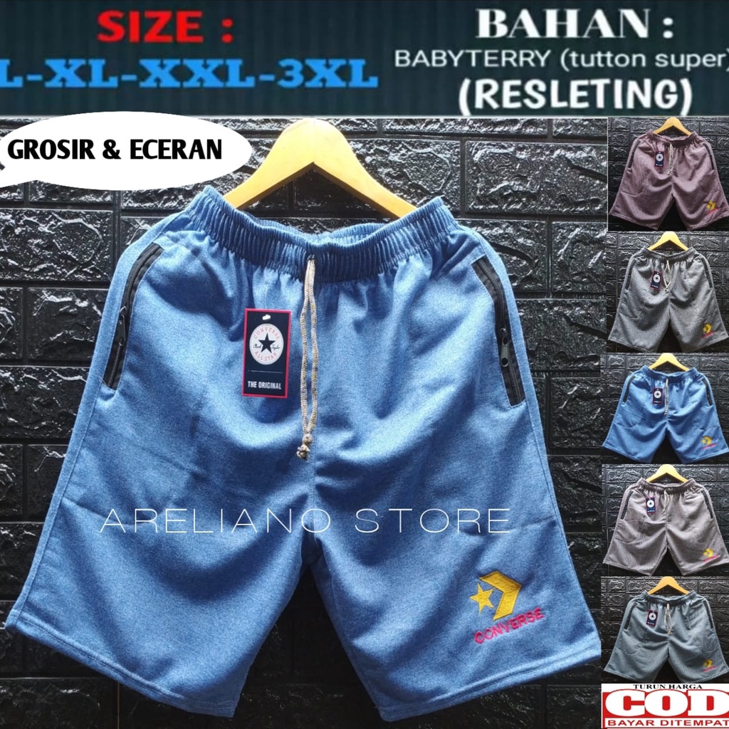 GROSIR&ECERAN/CELANA PENDEK DEWASA KAUS BABYTERRY TUTTON SUPER RESLETING/CELANA PENDEK PRIA WANITA/C