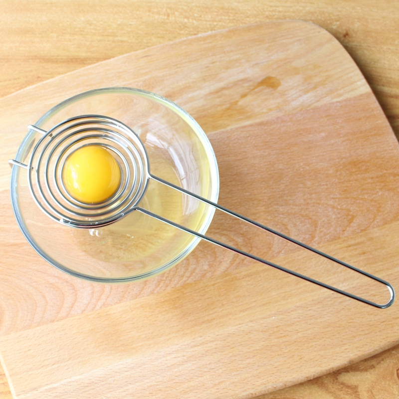 Stainless Steel Egg Separator / Kitchen Gadgets Yolk Separator / Long Handle  Yolk Filter / Egg Separator Kitchen Tool