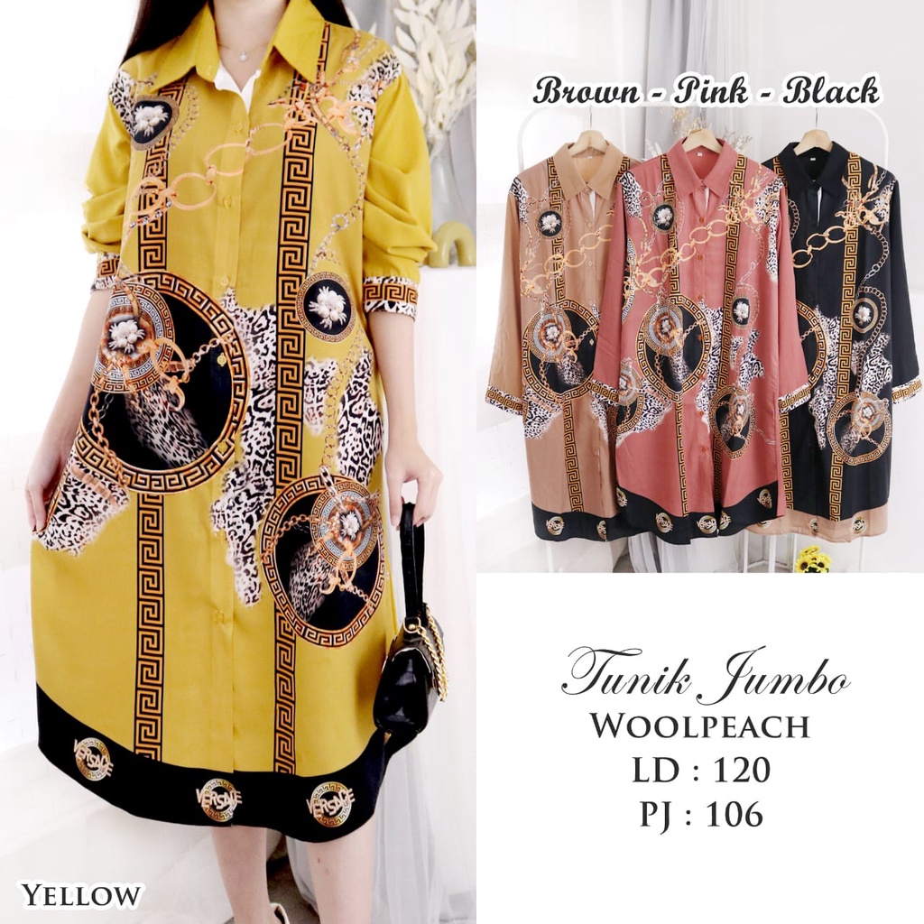 JL9237 Tunik JUMBO Cantik New Fashion Import Bangkok DG932 halus