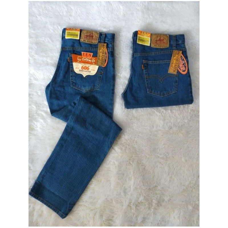 Celana Jeans Pria Lea Standar Reguler 28 sampai 38 Bisa COD