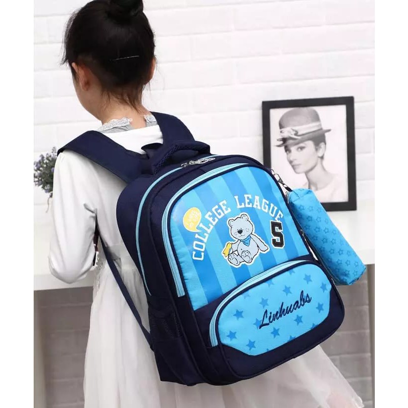 Tas Sekolah Import Tas Ransel Fashion Double Decker 2020 Backpack SD Tas Fashion Tas Boneka S