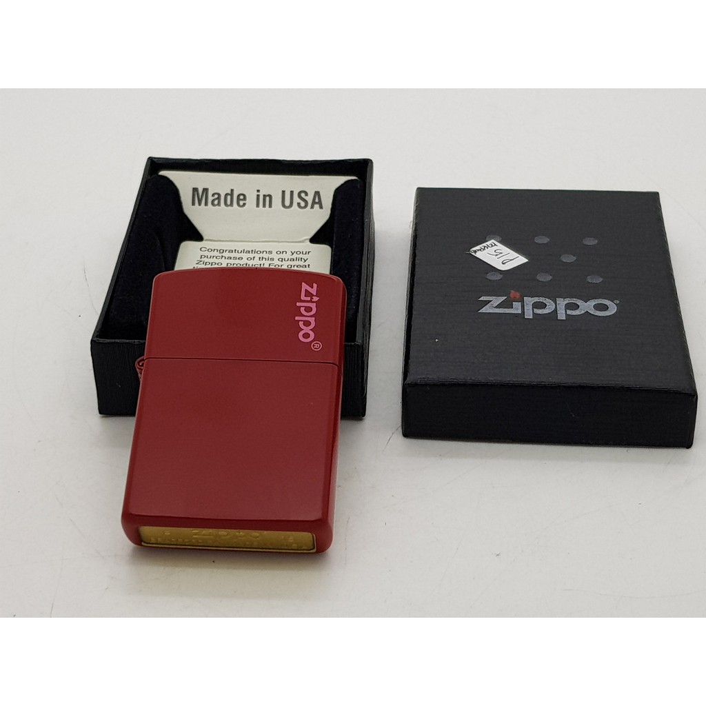 KOREK ZIPPO POLOS MERAH TUA 1 SUARA