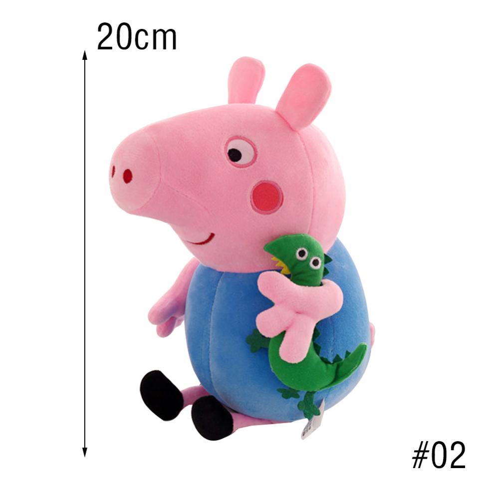 Timekey Mainan Boneka Stuffed Plush Peppa Pig 20cm Untuk Hadiah Nataltahun Baru H8M9