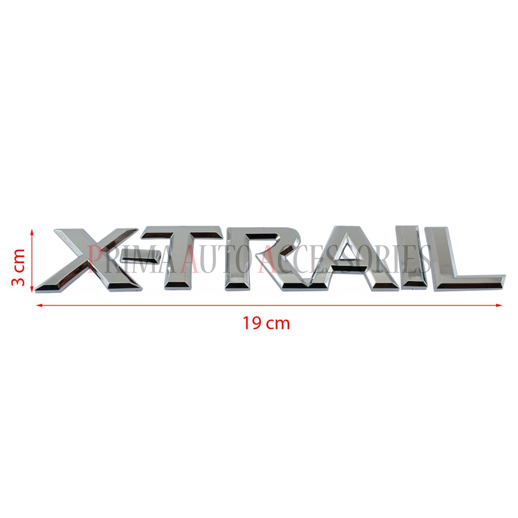 Emblem Mobil X-TRAIL Chrome 19 cm