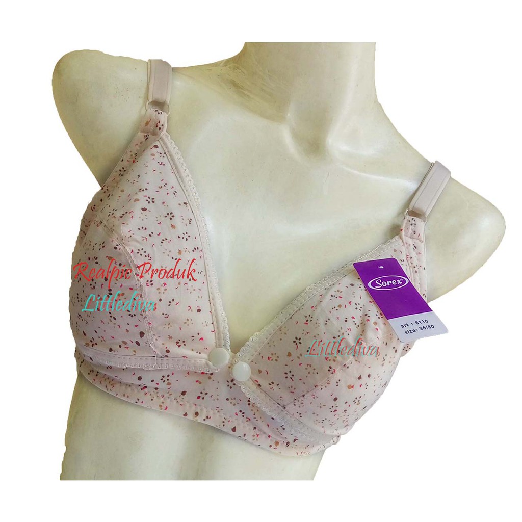 Bra Menyusui Sorex non busa tanpa kawat 8110 sz 36 38 40 42 BH nursing soreks kancing depan TBTK