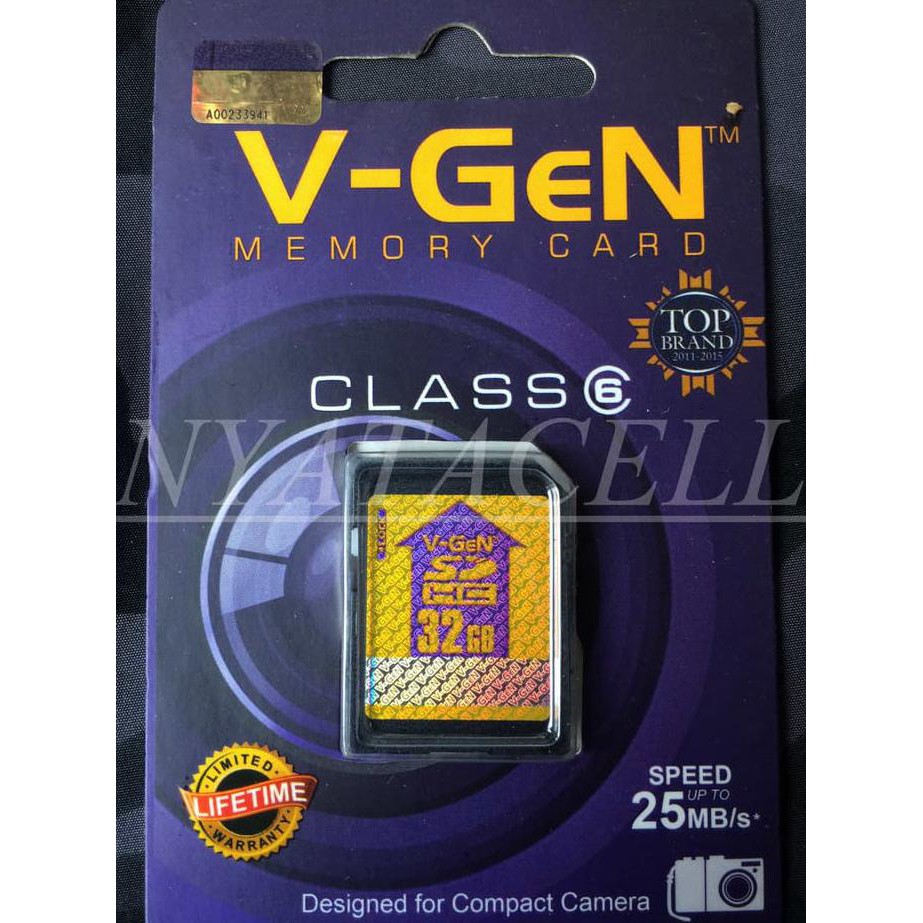 NEW MEMORY VGEN SD CARD 32GB CLASS 6 / 32 GB ORIGINAL/KAMERA/MEMORI/SDCARD MILENIA