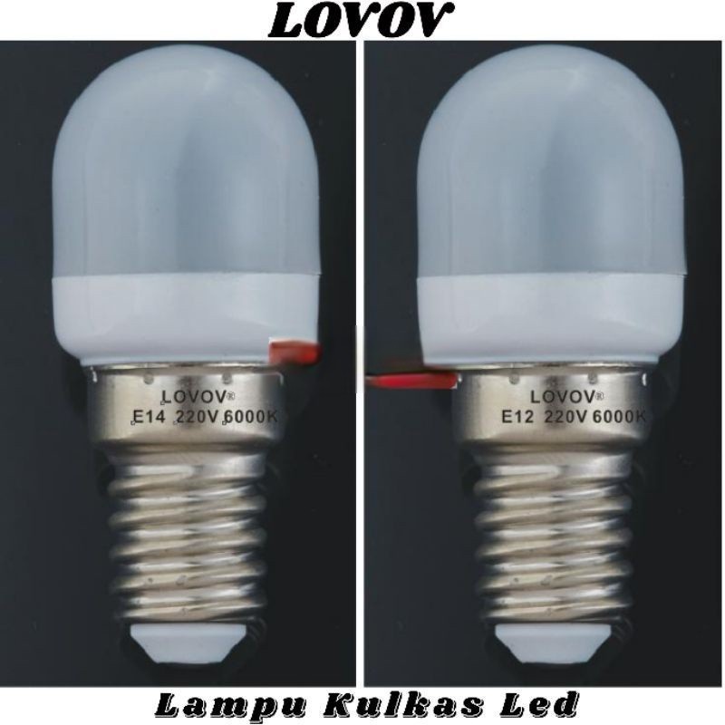 Lampu Bohlam LED Kulkas Lampu Tidur Cabe Led E12 E14 E17 Lovov Putih