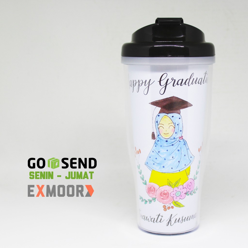 Exmoor Tumbler Wisudawati Hijab 2 Untuk Kado Wisuda | Shopee Indonesia