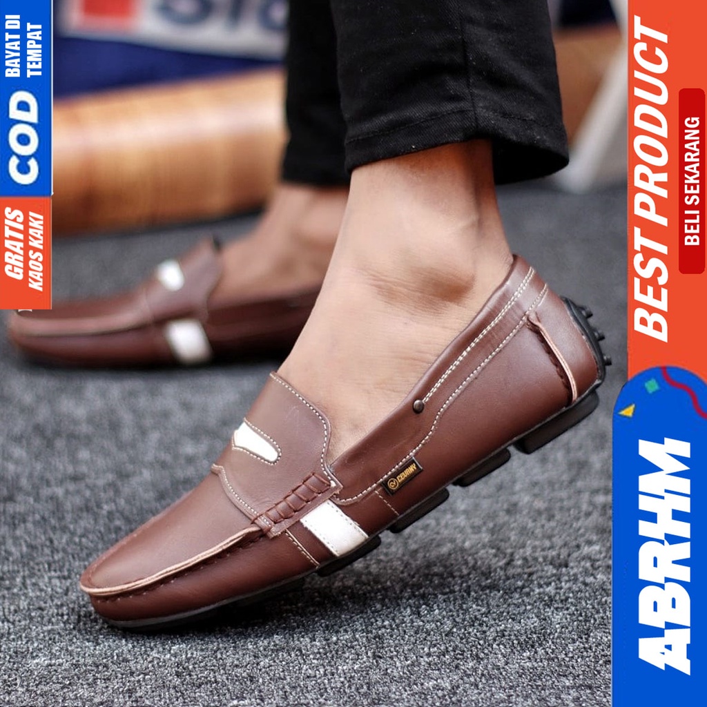 Abrhm Velas - Sepatu Formal Pria Pantofel Kulit Asli